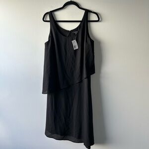 Acrobat black sleeveless asymmetrical hem dress